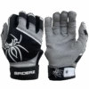 2022 Spiderz PRO Model Batting Gloves: Black/Grey -Baseball Equipment Store 2022SpiderzPRO Black White