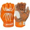 2023 Spiderz HYBRID Batting Gloves: Orange/White -Baseball Equipment Store 22OrangeWhite