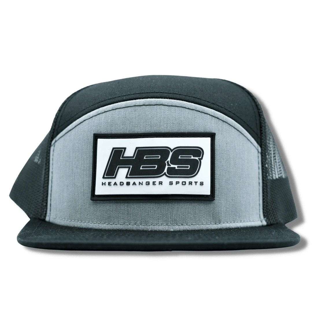 Headbanger Sports Lifestyle Pacific P787 6-Panel Arch Snapback Hat: Black / Heather Grey 8 Headbanger Sports Lifestyle Pacific P787 6-Panel Arch Snapback Hat: Black / Heather Grey - Image 6