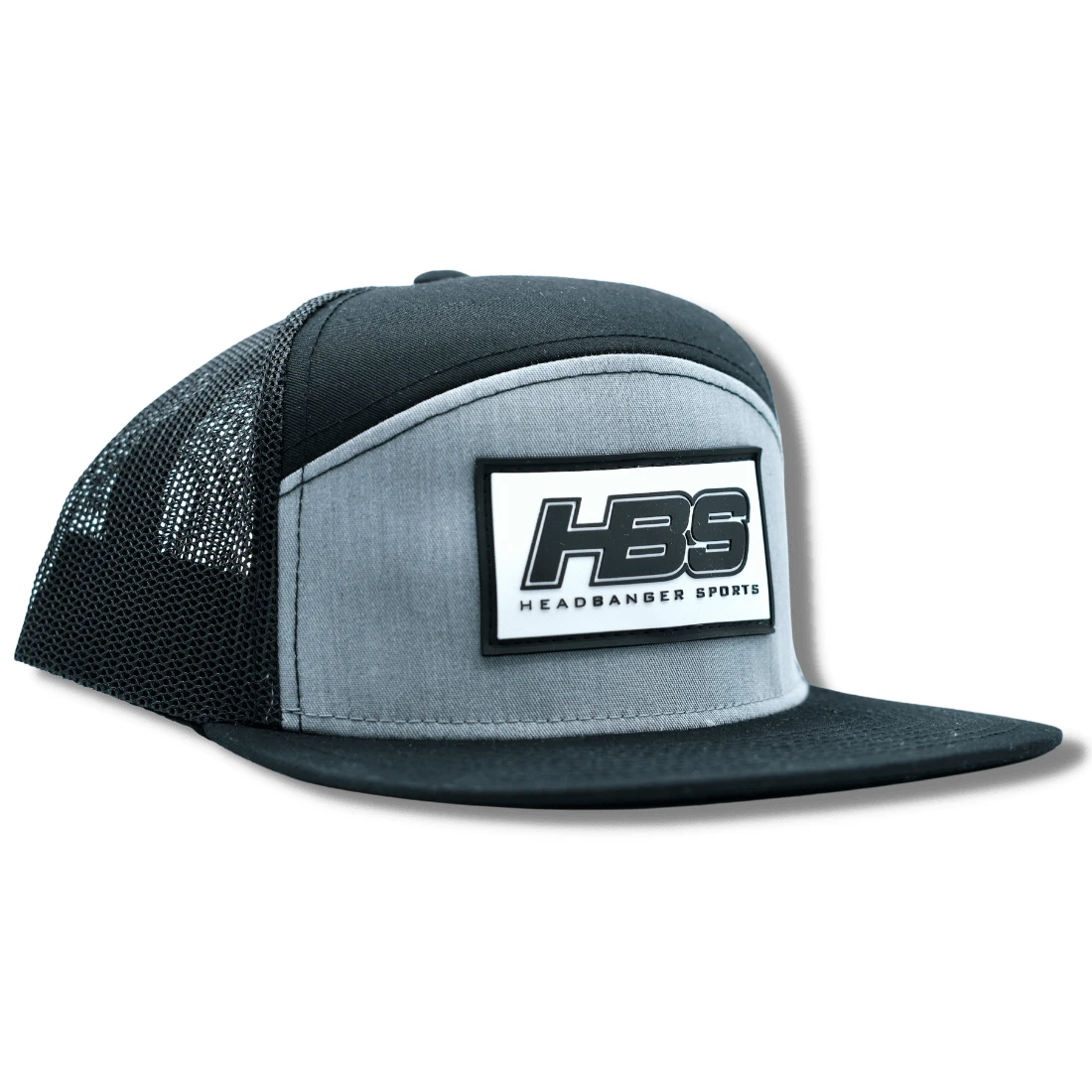 Headbanger Sports Lifestyle Pacific P787 6-Panel Arch Snapback Hat: Black / Heather Grey 7 Headbanger Sports Lifestyle Pacific P787 6-Panel Arch Snapback Hat: Black / Heather Grey - Image 5
