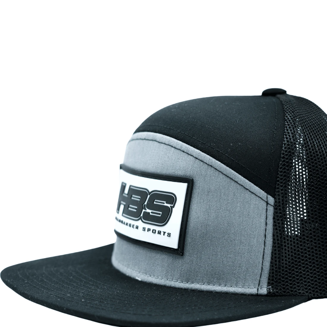 Headbanger Sports Lifestyle Pacific P787 6-Panel Arch Snapback Hat: Black / Heather Grey 9 Headbanger Sports Lifestyle Pacific P787 6-Panel Arch Snapback Hat: Black / Heather Grey - Image 7