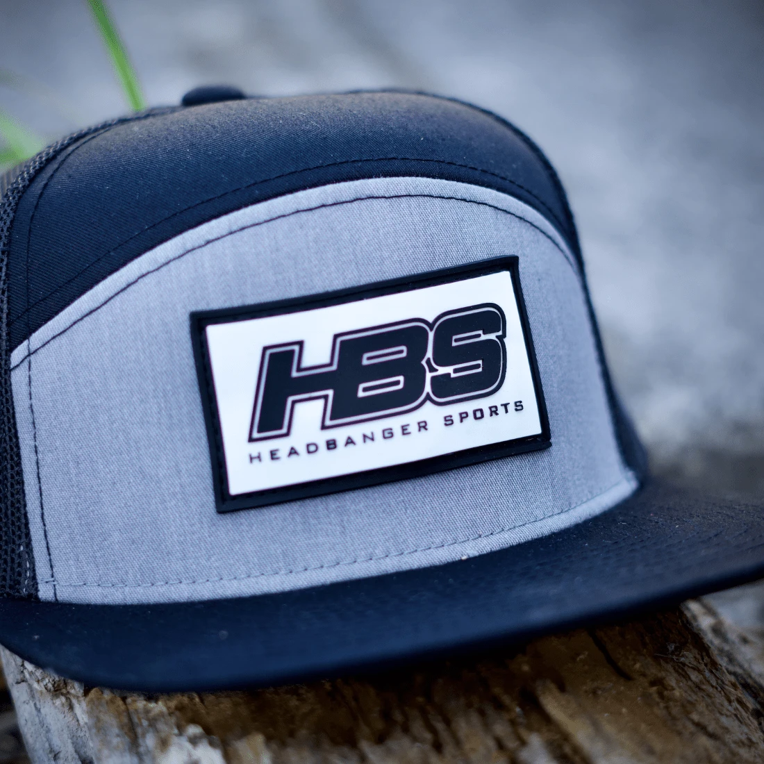 Headbanger Sports Lifestyle Pacific P787 6-Panel Arch Snapback Hat: Black / Heather Grey 3 Headbanger Sports Lifestyle Pacific P787 6-Panel Arch Snapback Hat: Black / Heather Grey
