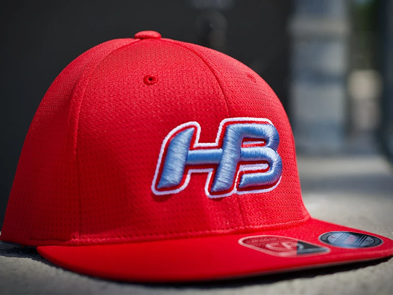 Headbanger Sports Exclusive I8508 Flexfit Aerated Performance Hat: Red / Carolina Blue 3 Headbanger Sports Exclusive I8508 Flexfit Aerated Performance Hat: Red / Carolina Blue