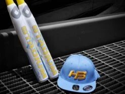 Headbanger Sports I8503 Cap America Flexfit Perforated Performance Hat: Powder Blue & Yellow -Baseball Equipment Store CAROLINA HAT