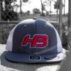 Headbanger Sports I8501 Cap America Flexfit Performance Trucker Mesh Back Hat: Graphite / White / RWB -Baseball Equipment Store Graphite RWB