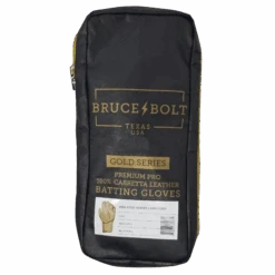 Bruce Bolt PREMIUM PRO Gold Series Batting Gloves: Long Cuff -Baseball Equipment Store LC GLD BAG