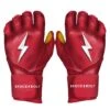 Bruce Bolt PREMIUM PRO Long Cuff Batting Gloves: Red -Baseball Equipment Store LC REDG HERO