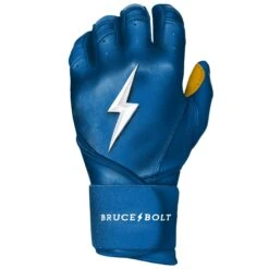 Bruce Bolt PREMIUM PRO Long Cuff Batting Gloves: Royal -Baseball Equipment Store LC ROYG LEFT