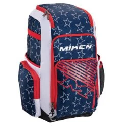 Miken Deluxe Slowpitch Backpack: MBA004 -Baseball Equipment Store MikenDeluxeSlowpitchBackpack MBA004 StarsandStripes
