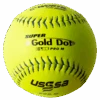 Worth 12" Super Gold Dot PRO M USSSA Slowpitch Softballs (Dozen): UM12CY -Baseball Equipment Store ProMBallcopy