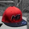 Headbanger Sports I8503 Cap America Flexfit Perforated Performance Hat: Red & Black -Baseball Equipment Store RED BLACK