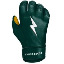 Bruce Bolt PREMIUM PRO Short Cuff Batting Gloves: GREEN -Baseball Equipment Store SC GRNG RIGHT