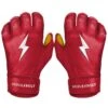 Bruce Bolt PREMIUM PRO Short Cuff Batting Gloves: Red -Baseball Equipment Store SC REDG HERO
