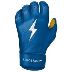 Bruce Bolt PREMIUM PRO Short Cuff Batting Gloves: Royal 19 Bruce Bolt PREMIUM PRO Short Cuff Batting Gloves: Royal -Baseball Equipment Store SC ROYG LEFT