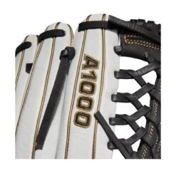 2022 Wilson A1000 T125 12.5" Outfield Fastpitch Softball Glove: WTA10RF22T125 16 2022 Wilson A1000 T125 12.5" Outfield Fastpitch Softball Glove: WTA10RF22T125 -Baseball Equipment Store WBW100184 5 A1000 FP OF T125 125 White Black MetallicGold.png.cq5dam.web .1200.1200