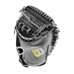 2023 Wilson A2000 M2 33.5" Baseball Catcher's Mitt: WBW100977335 -Baseball Equipment Store WBW100977 2 A2000 C M2SS 335 Grey Black.png.cq5dam.web .1200.1200