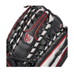 2023 Wilson A2000 OT7 Spin Control 12.75" Outfield Baseball Glove: WBW1009871275 -Baseball Equipment Store WBW100987 4 A2000 OF OT7SC SPIN CONTROL 1275 Black White Red.png.cq5dam.web .1200.1200