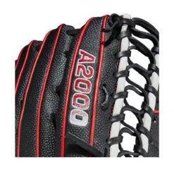 2023 Wilson A2000 OT7 Spin Control 12.75" Outfield Baseball Glove: WBW1009871275 -Baseball Equipment Store WBW100987 5 A2000 OF OT7SC SPIN CONTROL 1275 Black White Red.png.cq5dam.web .1200.1200