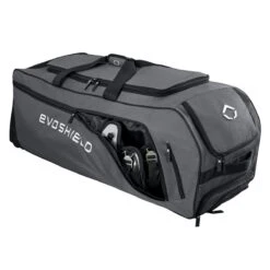 Evoshield Stone Wall Wheeled Bag (Multiple Colors): WTV9400 -Baseball Equipment Store WTV9400GY 6 Evoshield Stonewall Wheeled Bag Catcher Pocket a.png.cq5dam.web .1200.1200