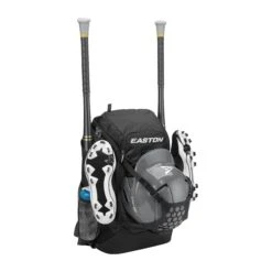 Easton Walk-Off NX Backpack -Baseball Equipment Store Walk OffNXBackpack BK A159059 Front45deg WithProps