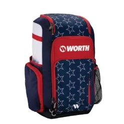 Worth Pro Slowpitch Backpack: WBA004 -Baseball Equipment Store WorthProSlowpitchBackpack WBA004 Stars and Stripes