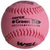 Worth Pink 11" WSL Super Green Dot 47/400 Slowpitch Softballs (Dozen): WPS11WSLC -Baseball Equipment Store Worth WSL Slowpitch Pink Ball WPS11WSLC