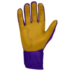 Bruce Bolt PREMIUM PRO Long Cuff Batting Gloves: Purple -Baseball Equipment Store premium pro long cuff batting gloves purple brucebolt 661404