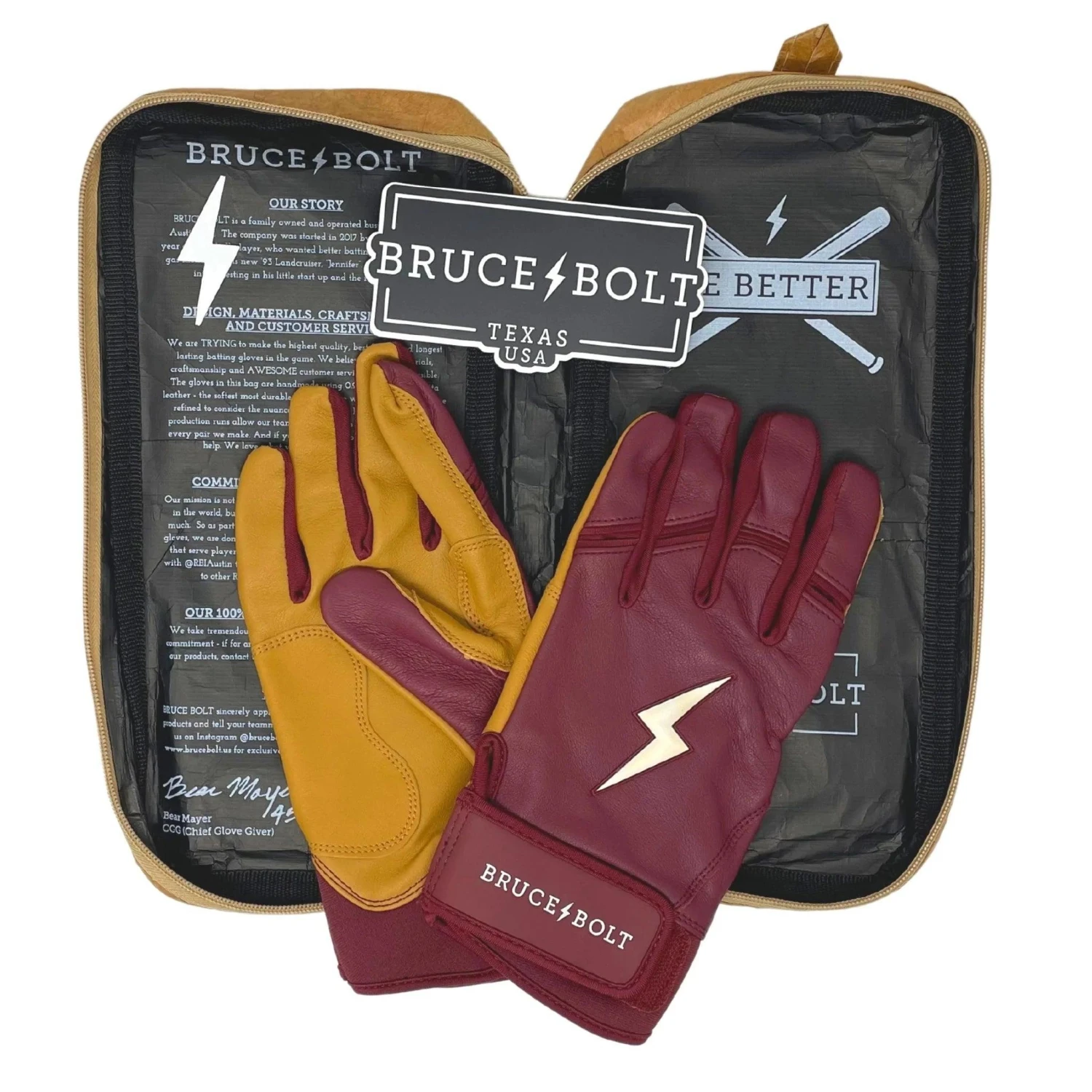 Bruce Bolt PREMIUM PRO Short Cuff Batting Gloves: Maroon 4 Bruce Bolt PREMIUM PRO Short Cuff Batting Gloves: Maroon - Image 2