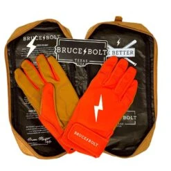Bruce Bolt PREMIUM PRO Short Cuff Batting Gloves: Orange 13 Bruce Bolt PREMIUM PRO Short Cuff Batting Gloves: Orange -Baseball Equipment Store premium pro short cuff batting gloves orange brucebolt 666699