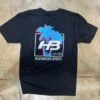 HB Lifestyle Active Wear Men's T-Shirt: Palm Trees (Black) -Baseball Equipment Store treeback2